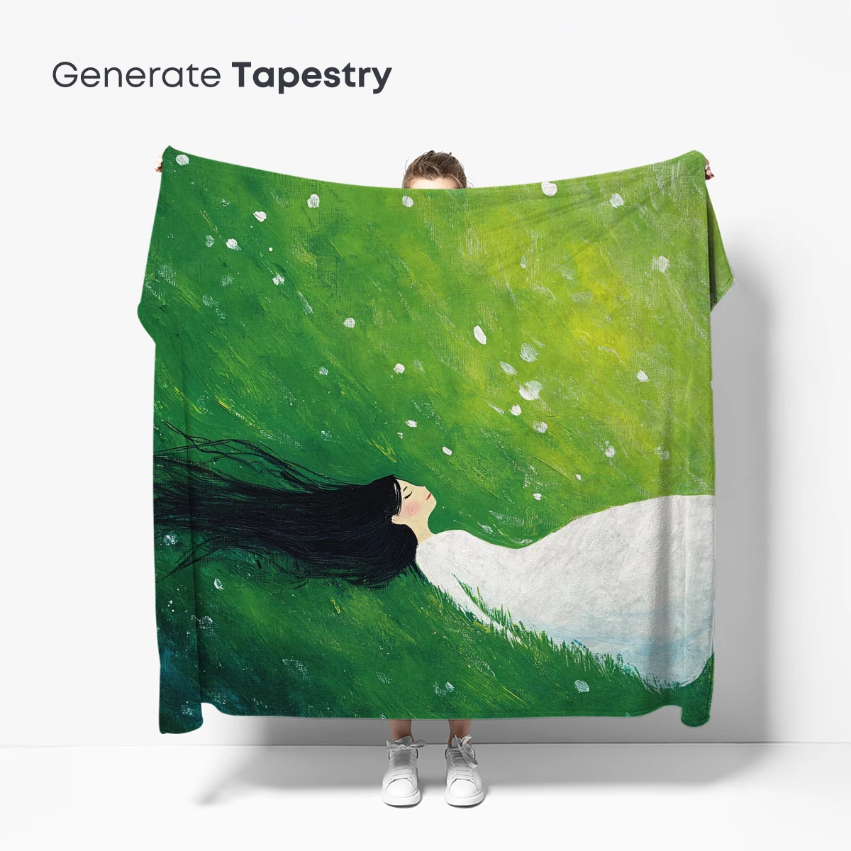 Ethereal Dreamer in Verdant Waves - Image 5