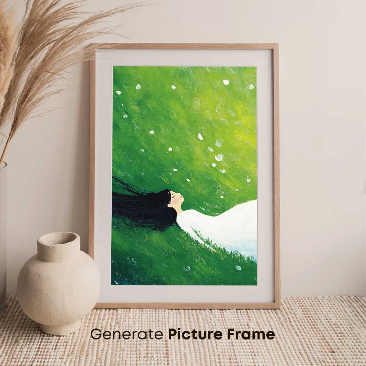 Ethereal Dreamer in Verdant Waves - Image 7