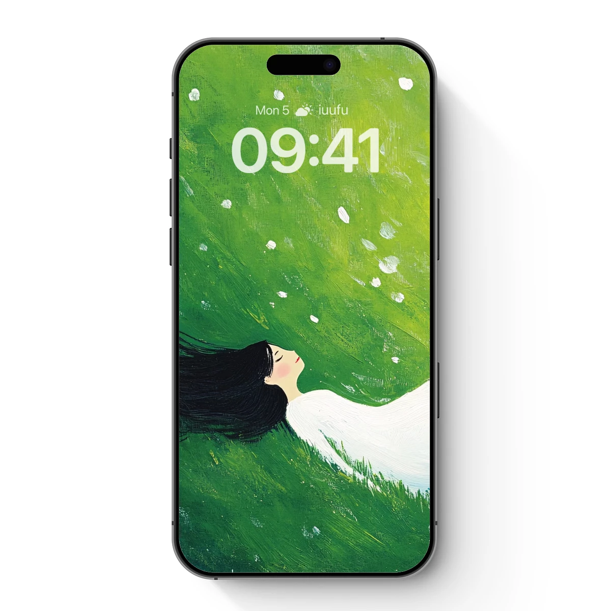 Ethereal Dreamer in Verdant Waves