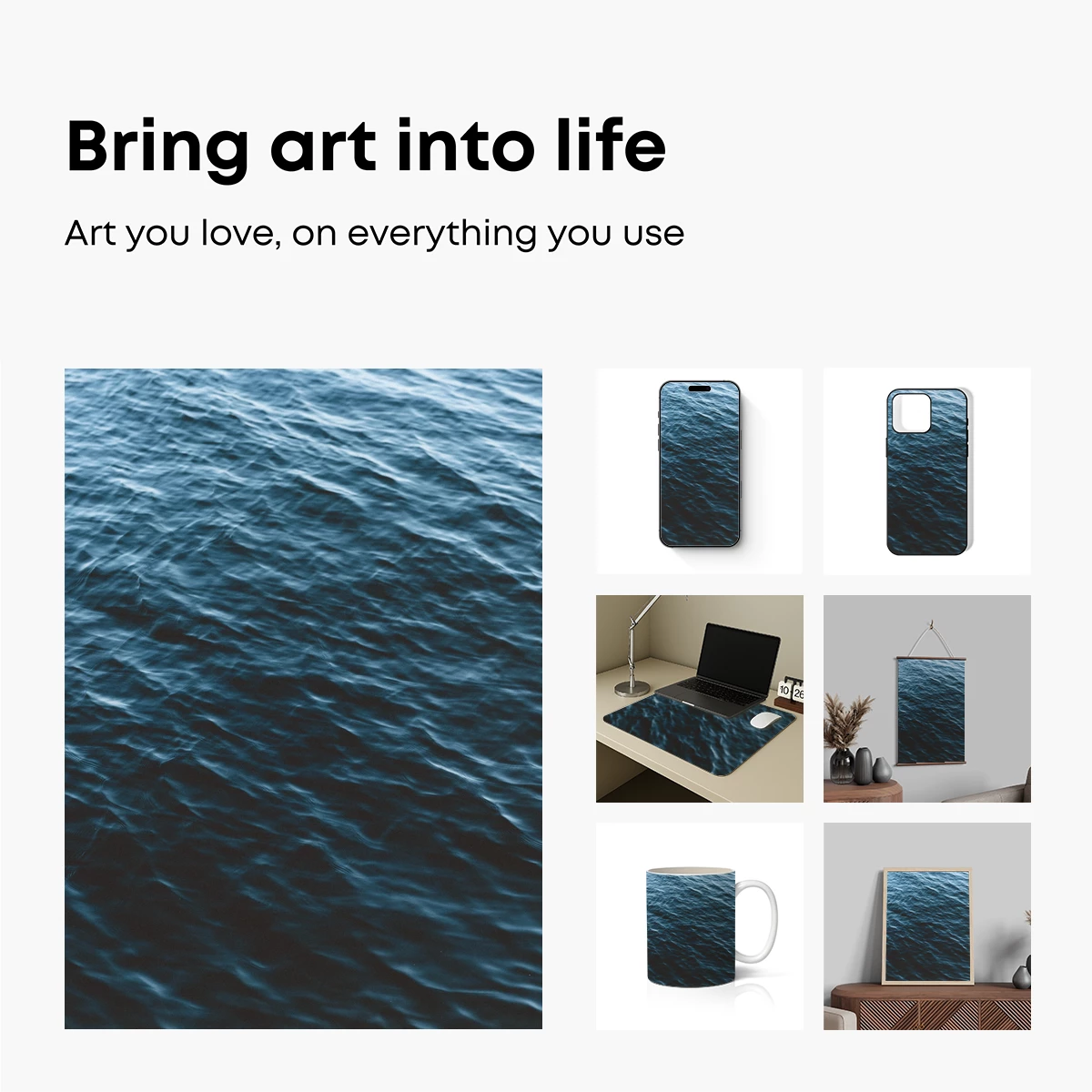 Calm Ocean Ripples: A Serene Blue Symphony - Image 2