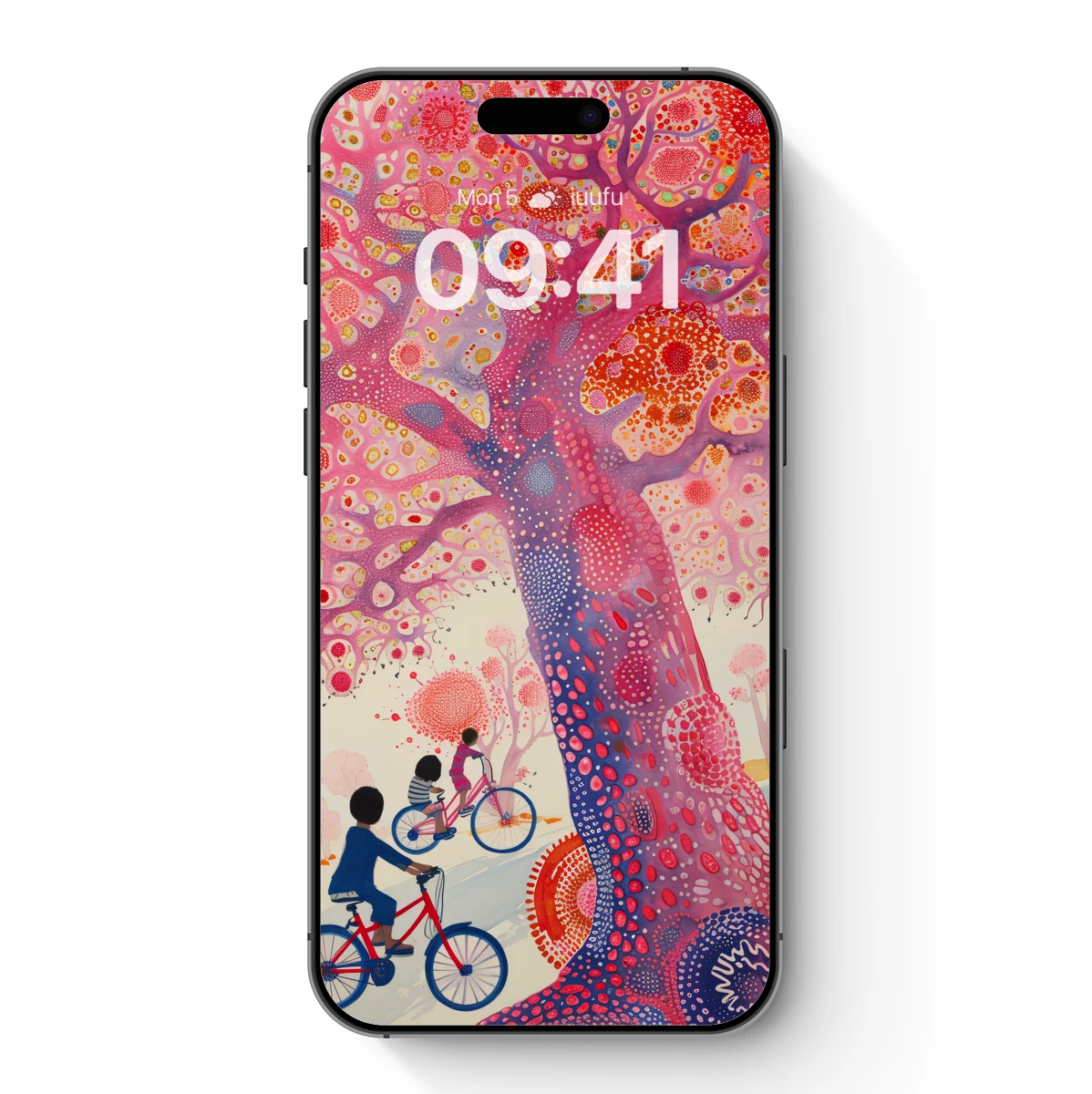 Bike Ride Under a Psychedelic Tree