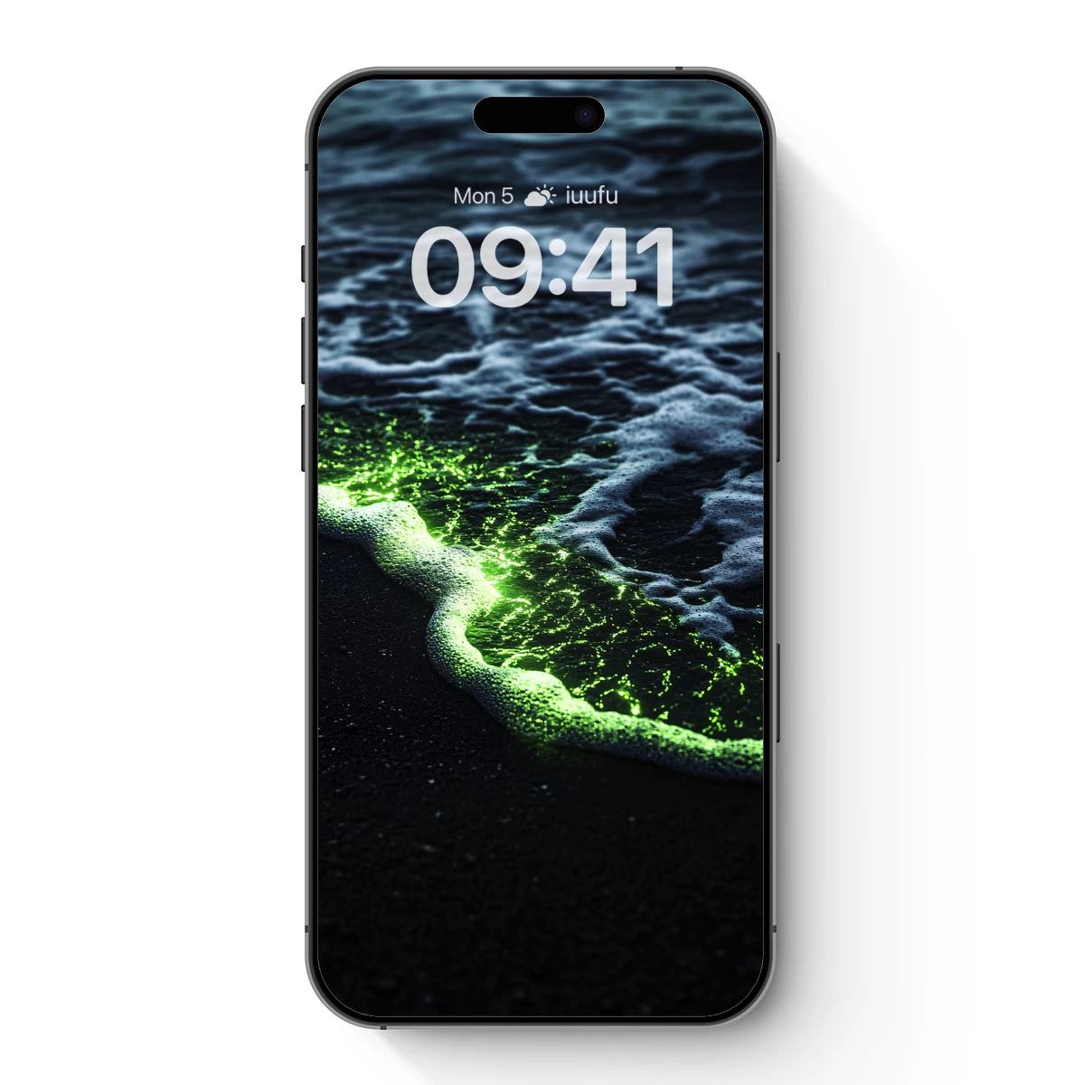 Bioluminescent Tide: Neon Waves at Night