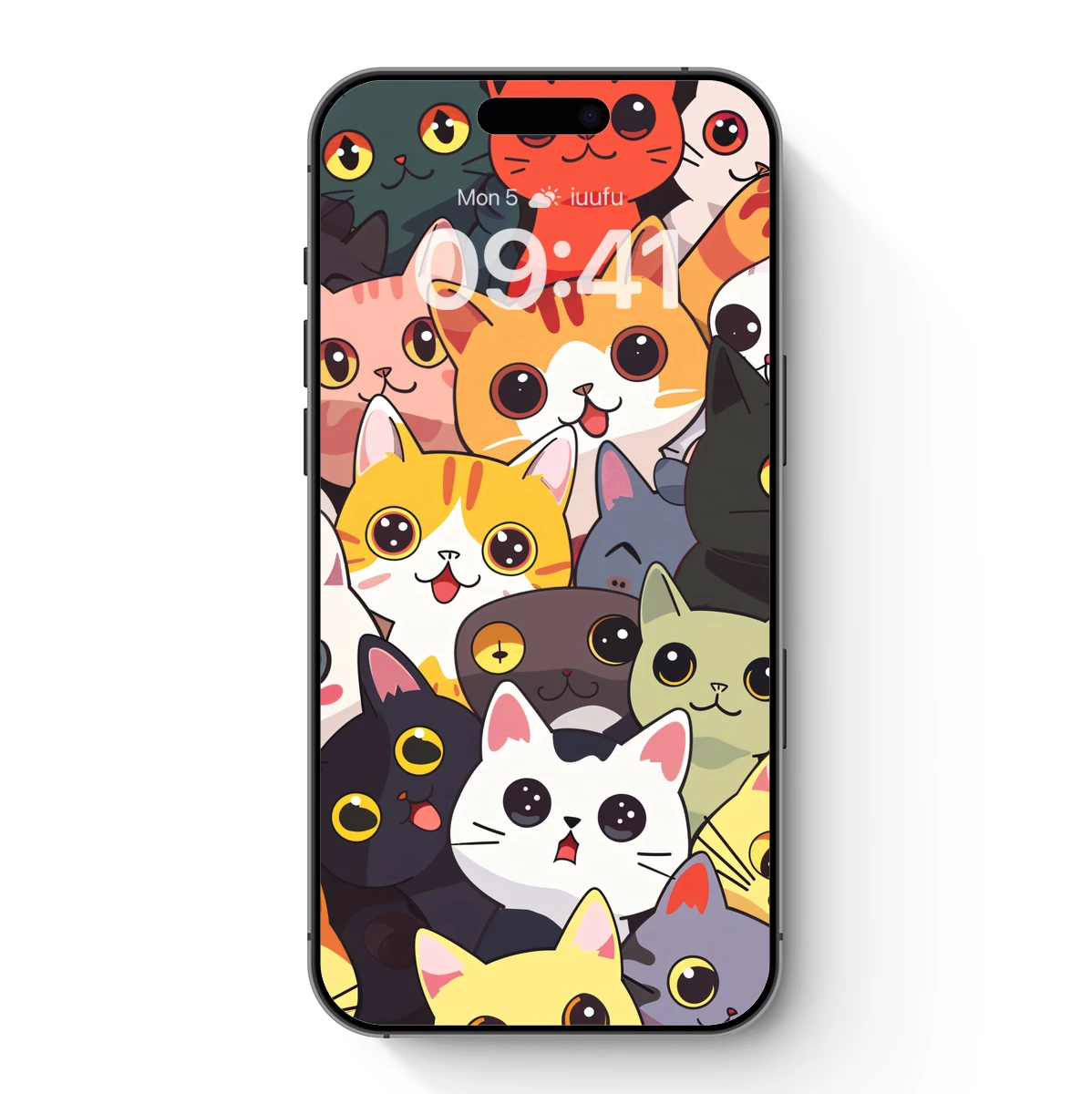 Cute Cat Cluster: Whimsical Feline Faces