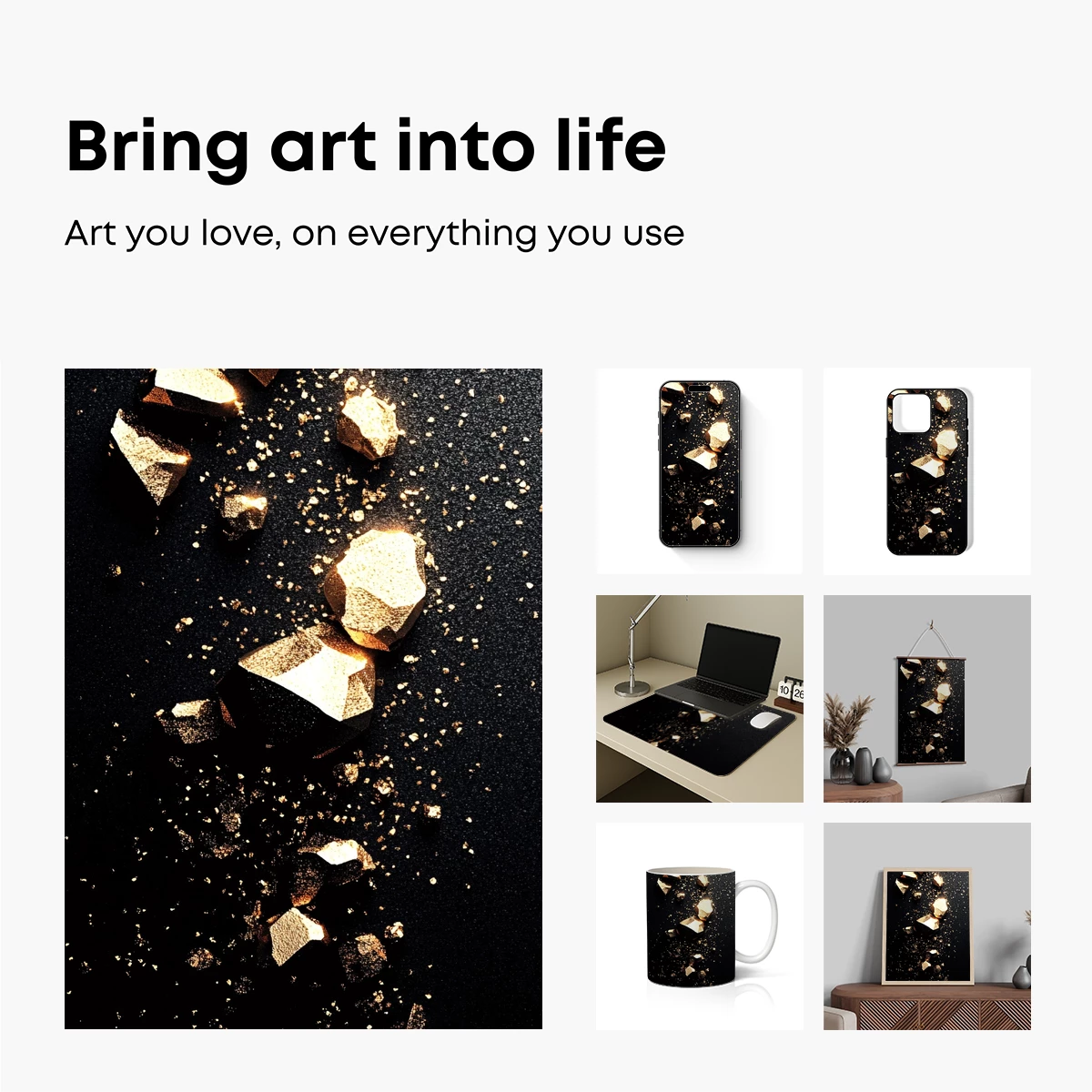 Golden Shard Symphony: Elegance in Fragmentation - Image 2