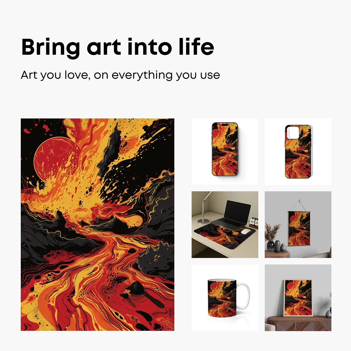 Inferno Eruption: Lava Flow Art - Image 2