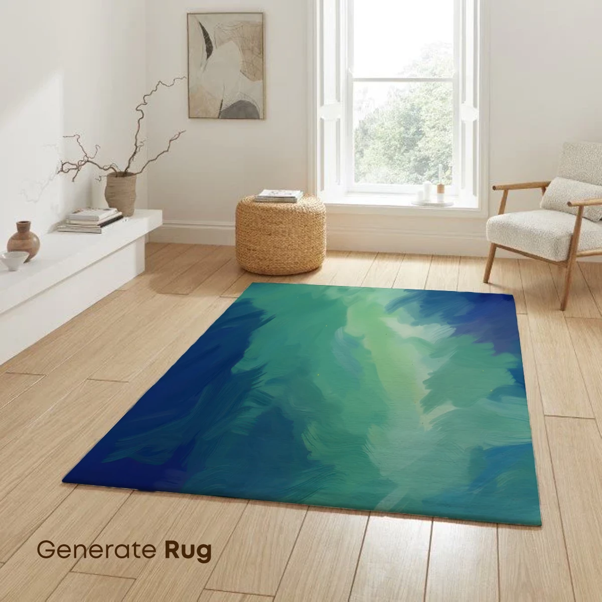 Aurora's Whisper: Ethereal Clouds in Teal and Blue - Image 6