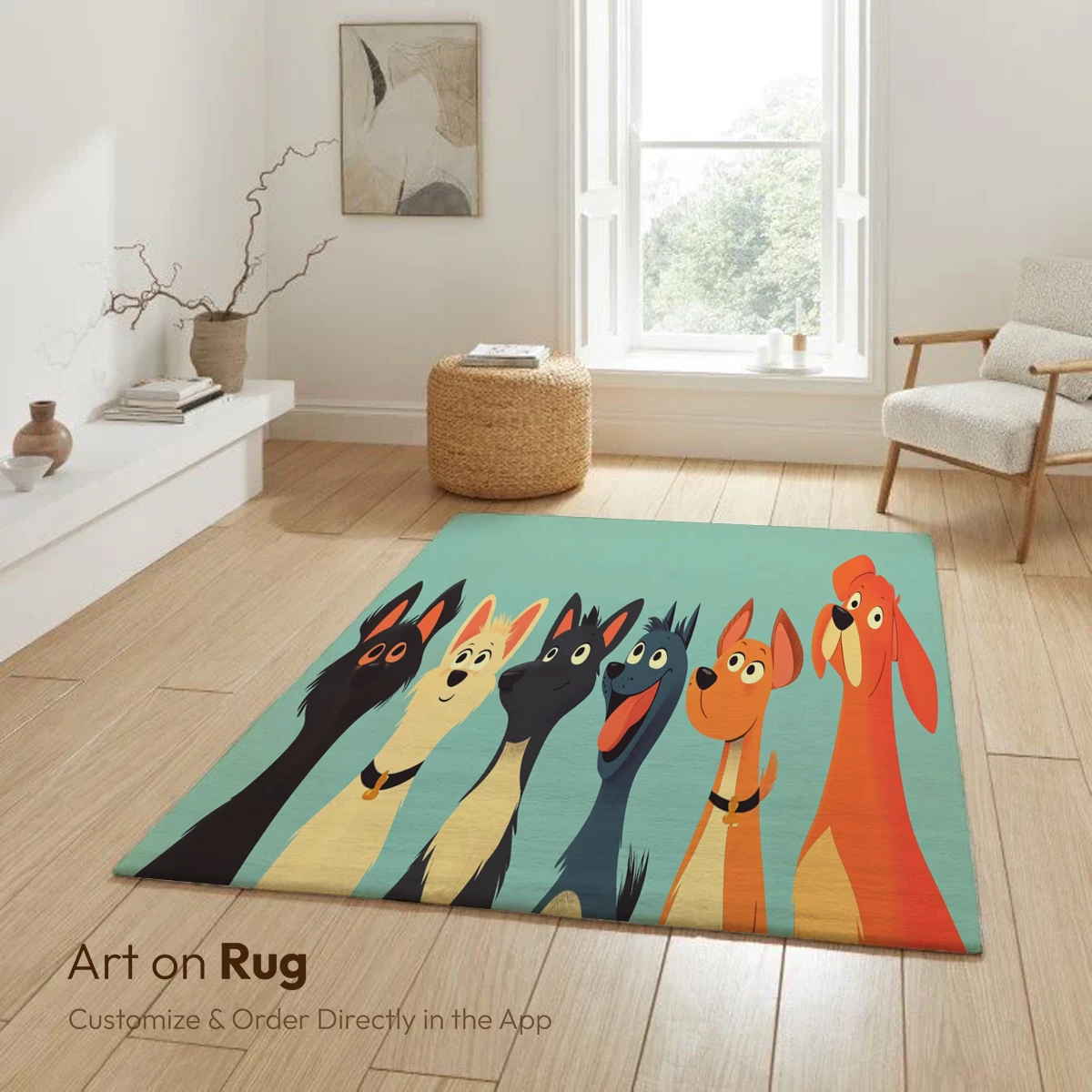 Canine Crew: Whimsical Dogs in Vibrant Harmony - Image 6