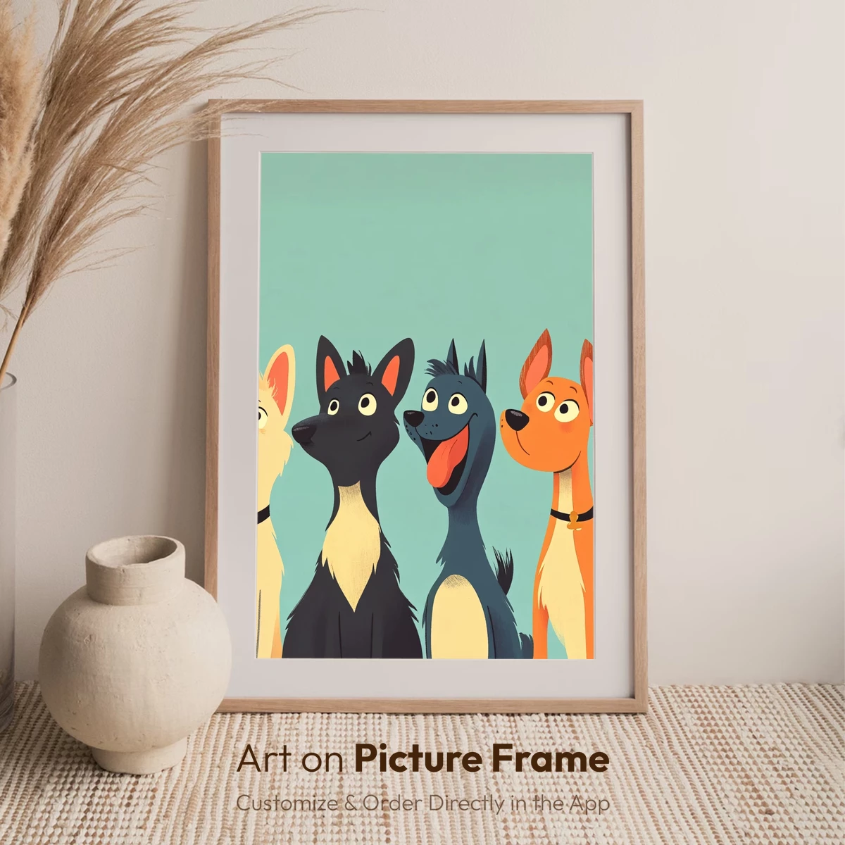 Canine Crew: Whimsical Dogs in Vibrant Harmony - Image 7