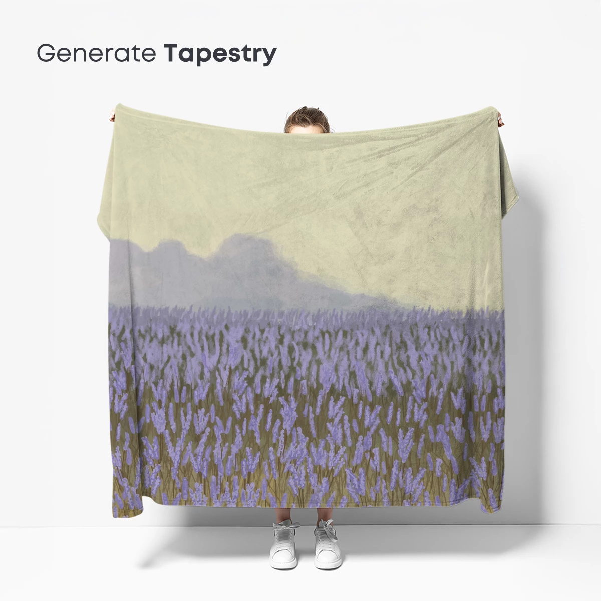 Lavender Fields Under Misty Skies - Image 5