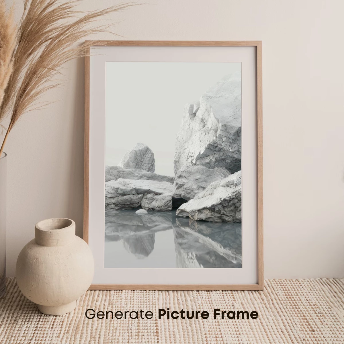 Eternal Ice Reflections: A Monochrome Odyssey - Image 7