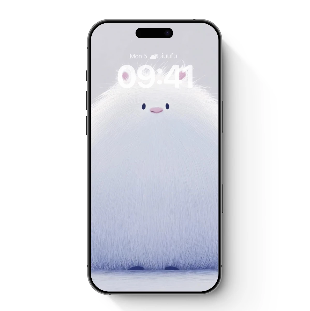 Gentle Giant: A Fluffy Companion in Minimalist Wonderland