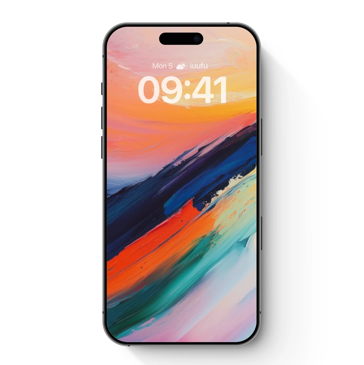 Abstract Sunset Symphony: Colorful Brushstrokes Blend