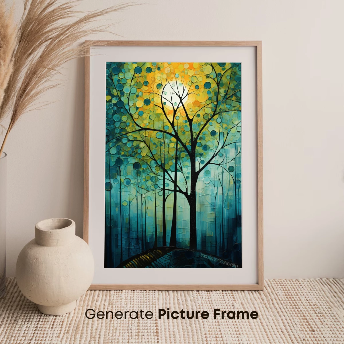 Circle Forest: Abstract Twilight Symphony - Image 7