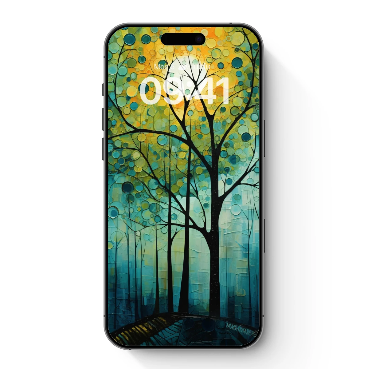 Circle Forest: Abstract Twilight Symphony