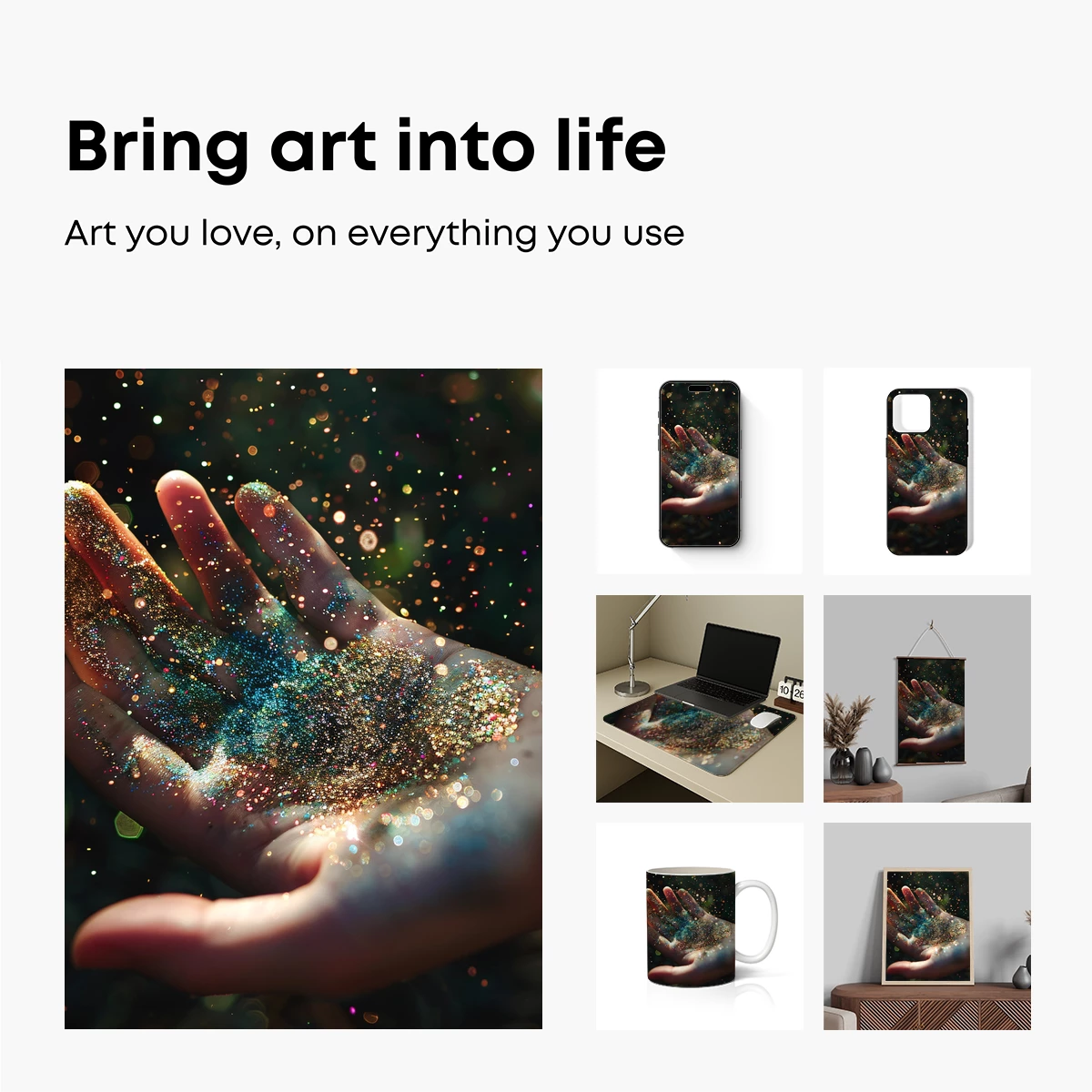 Glittering Hand: A Symphony of Sparkles - Image 2