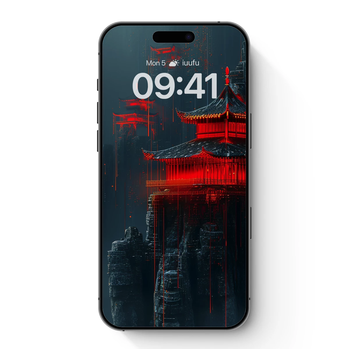 Crimson Pagodas in Cyber Fog