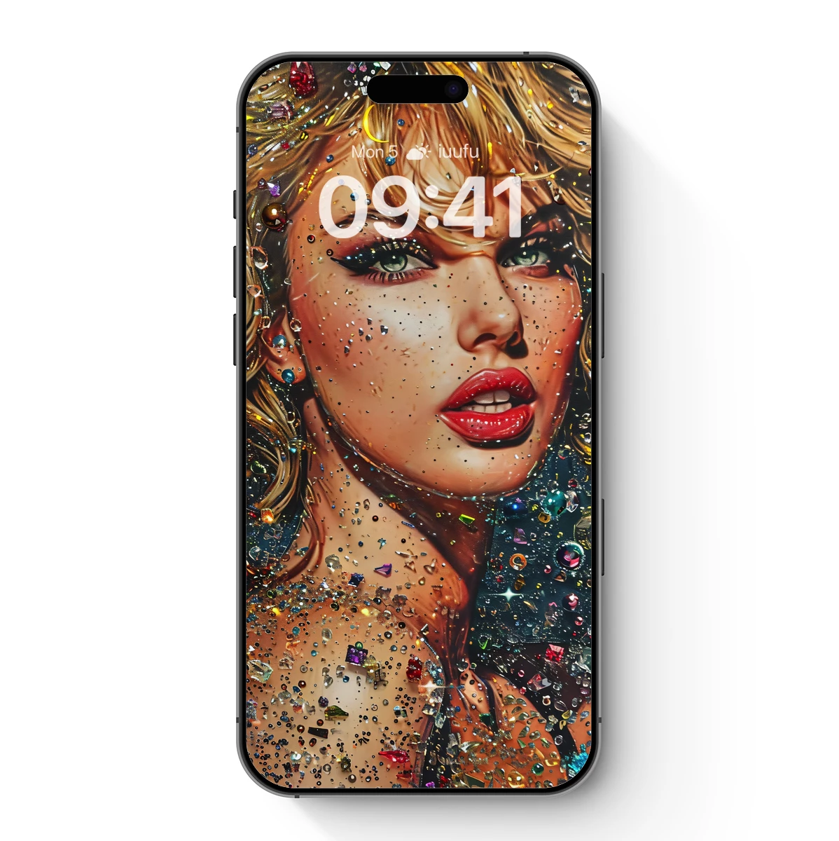 Starry Glamour: A Cosmic Portrait in Sparkles