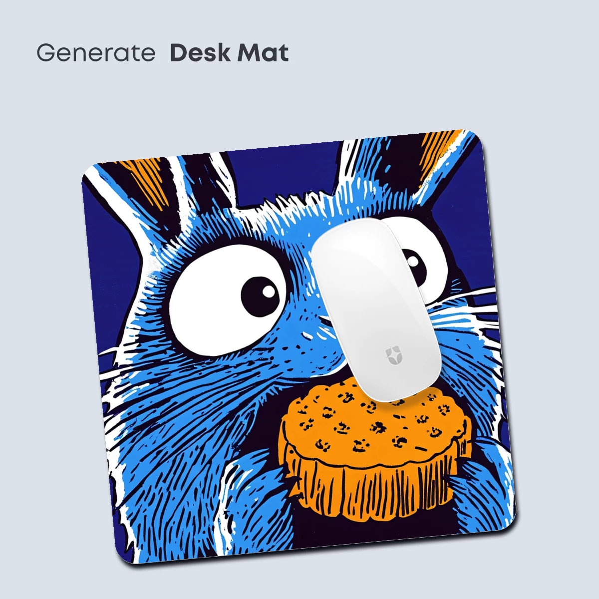 Blue Bunny with Cupcake: Whimsical Pop Art Delight - Image 4