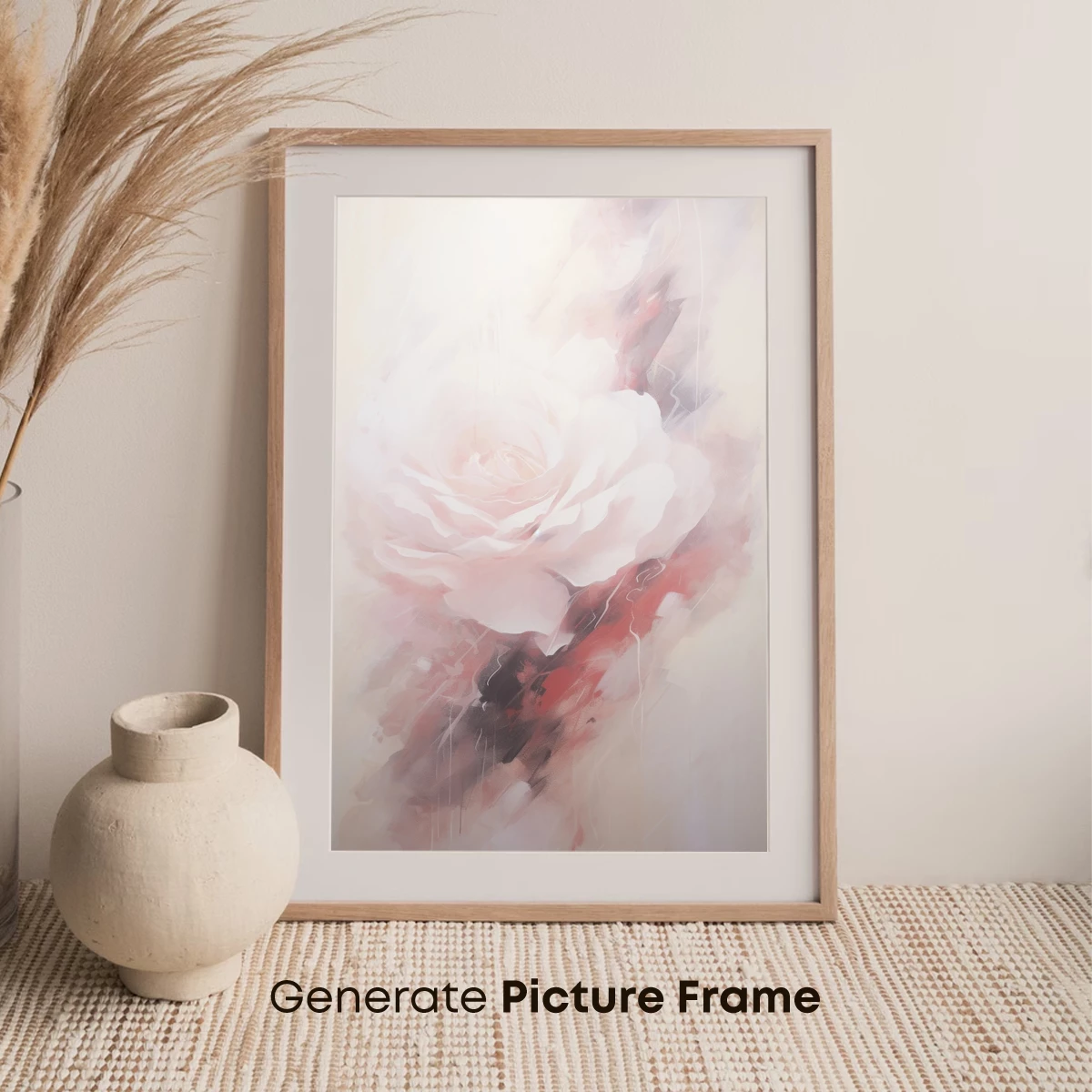 Ethereal Bloom: Abstract Rose in Soft Hues - Image 7
