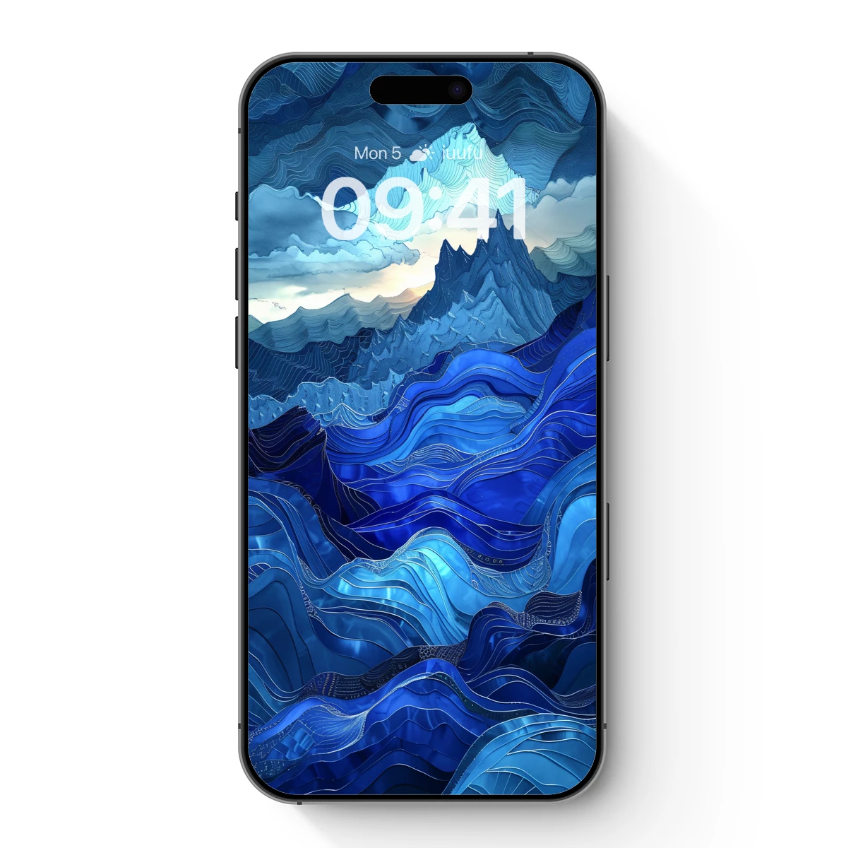 Blue Serenity: Wavy Mountain Odyssey