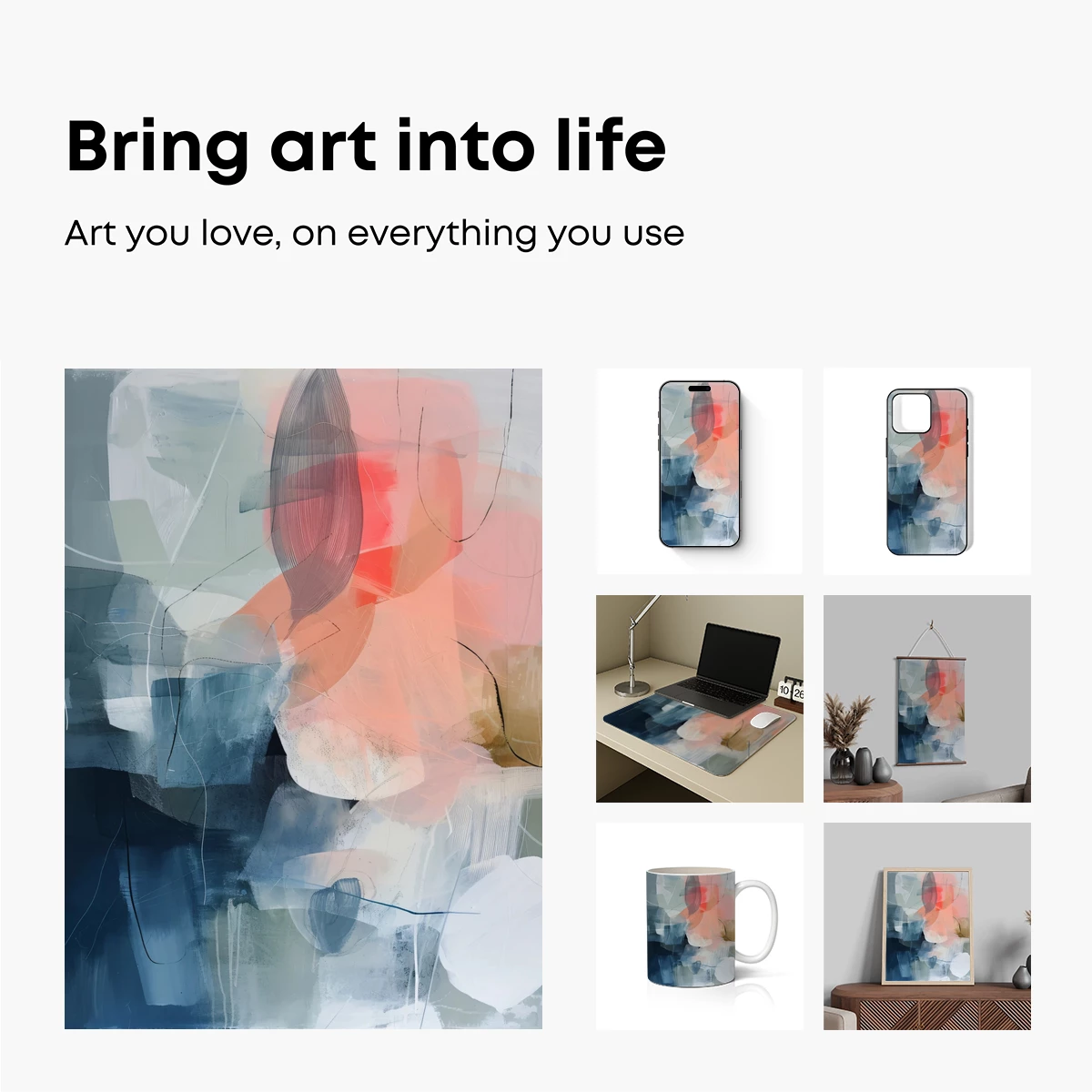 Abstract Fusion: Colorful Chaos in Geometric Harmony - Image 2