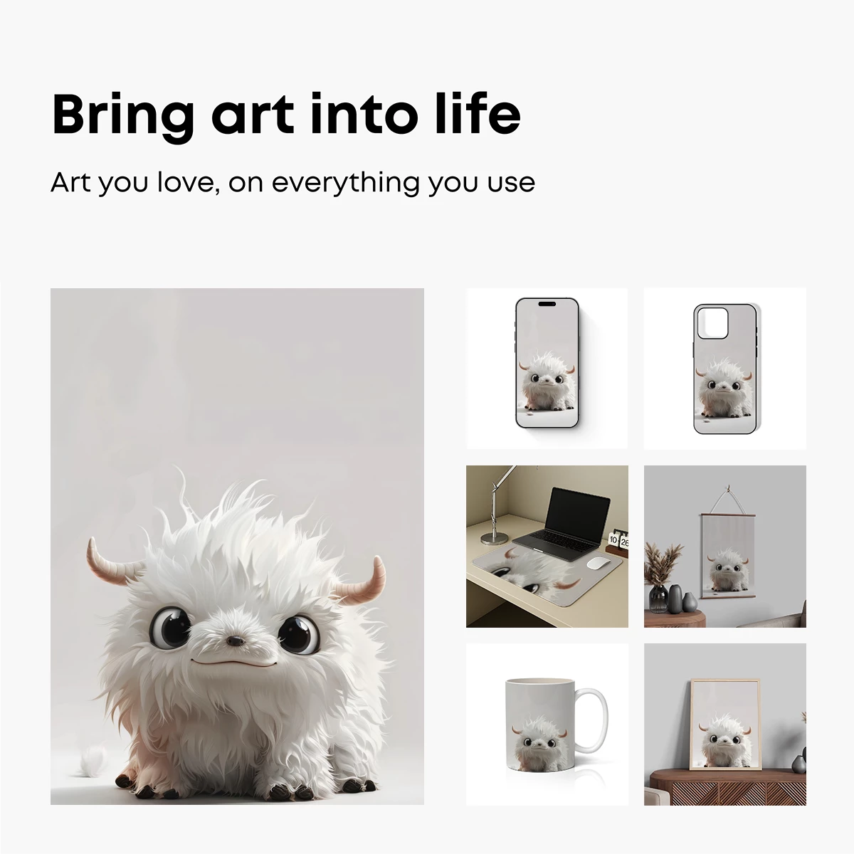 Fluffy Yeti Dream: Whimsical White Wonder - Image 2