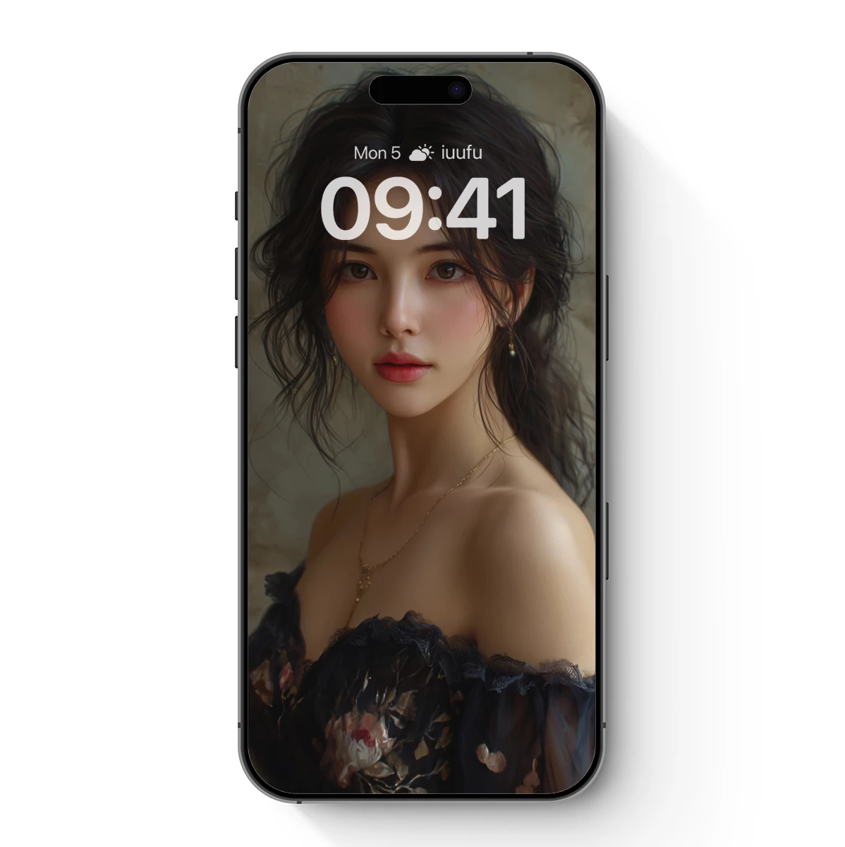 Elegant Noir: Floral Lace and Velvet Elegance