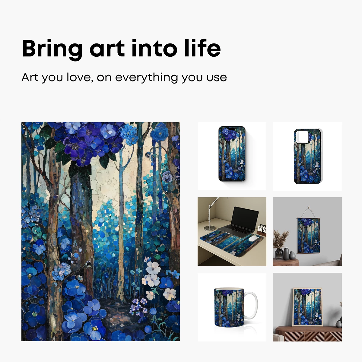 Enchanted Blue Forest Bloom - Image 2