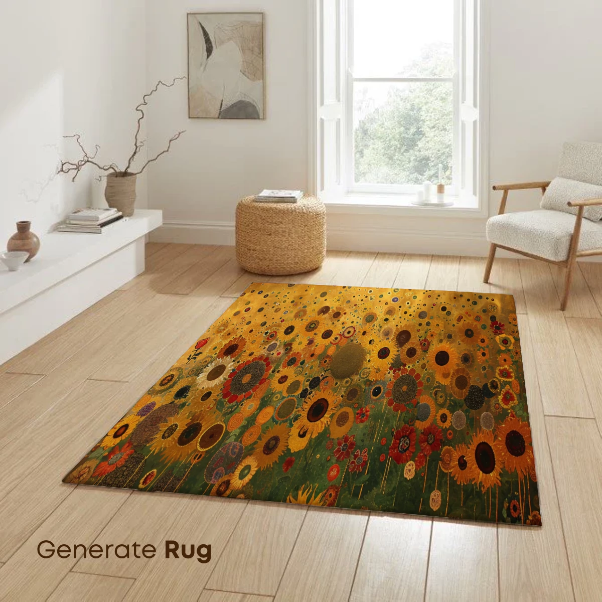 Golden Sunflower Symphony: A Klimt-Inspired Bloom - Image 6