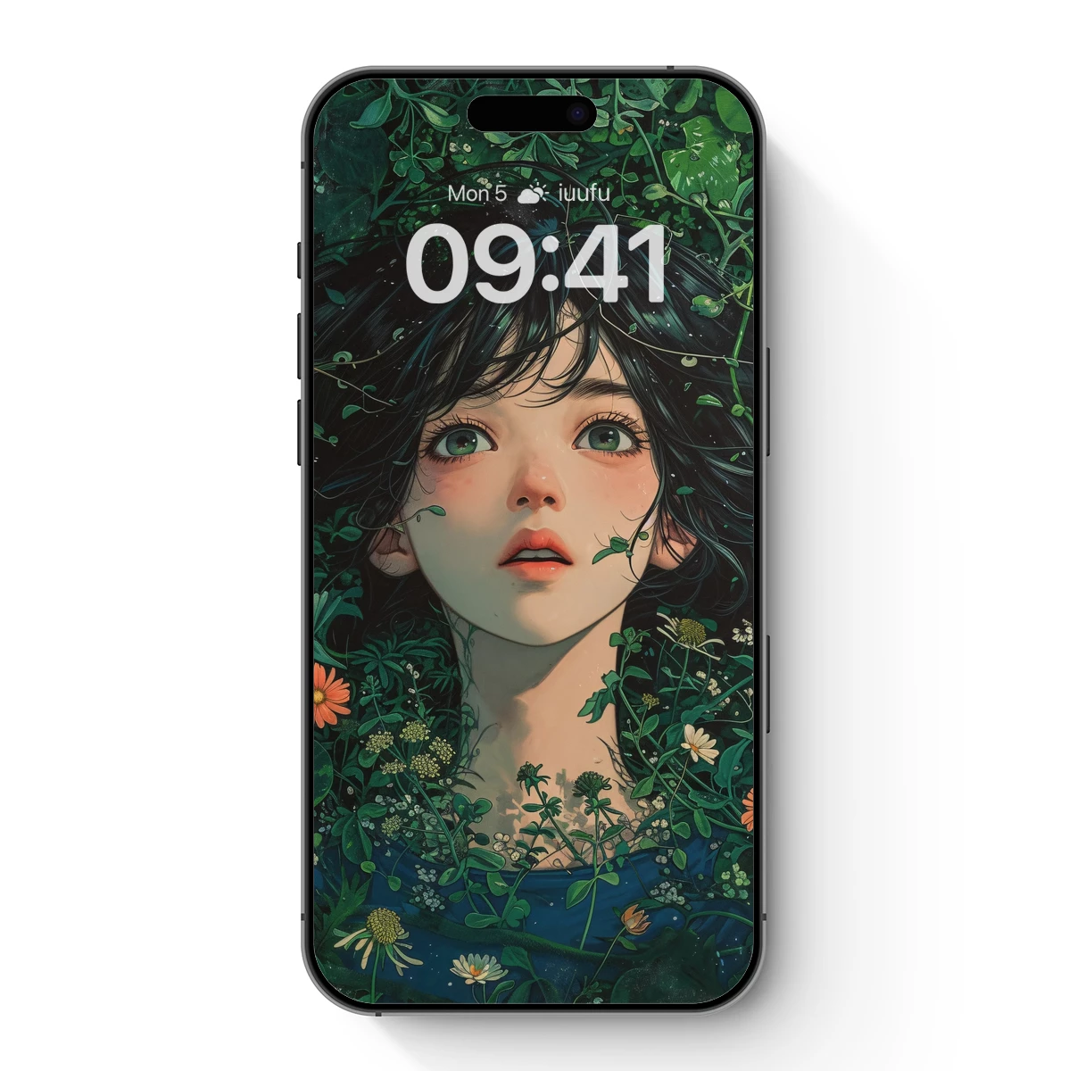 Enchanted Floral Embrace: Nature's Whisper in Art