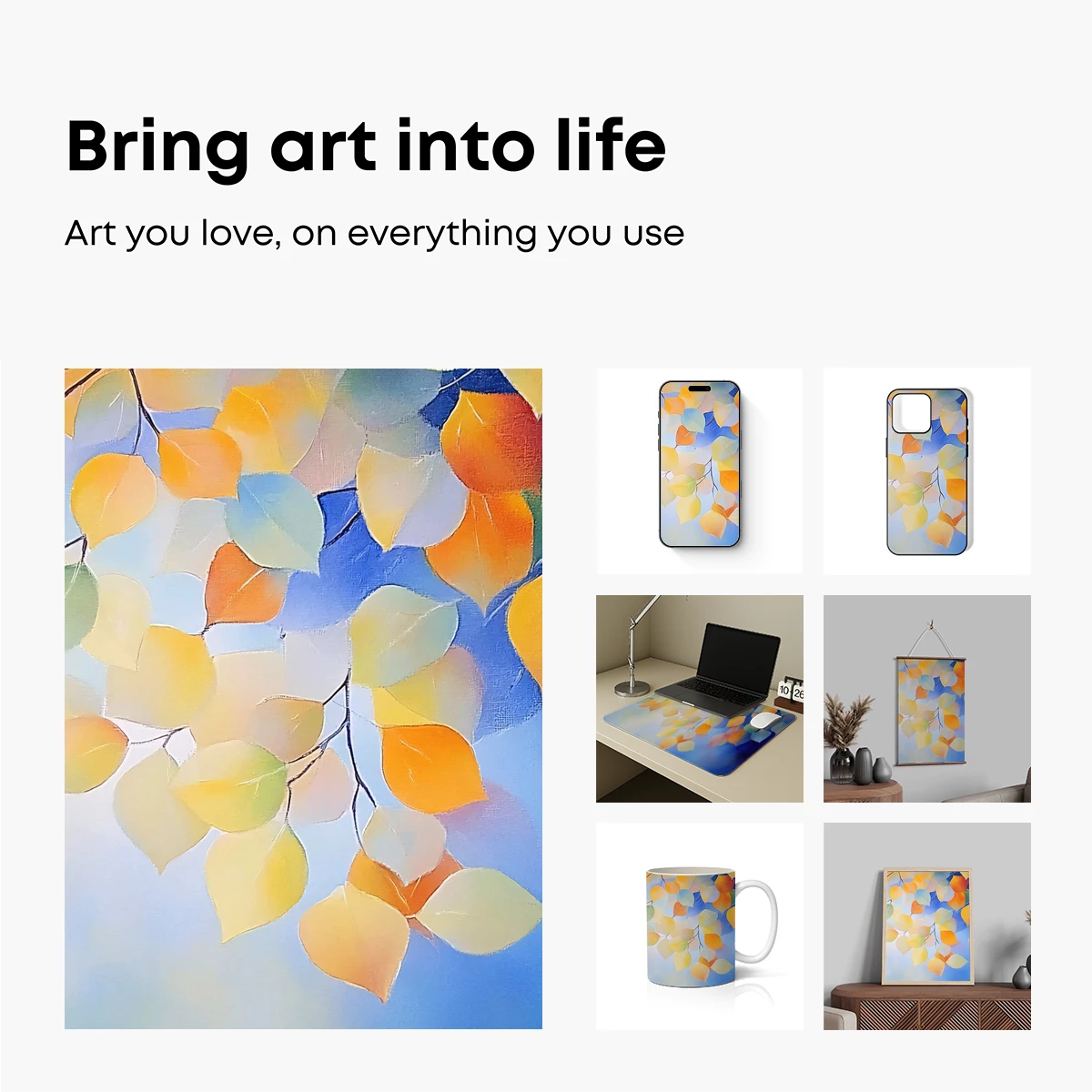 Autumn Leaves in Abstract Harmony - Image 2