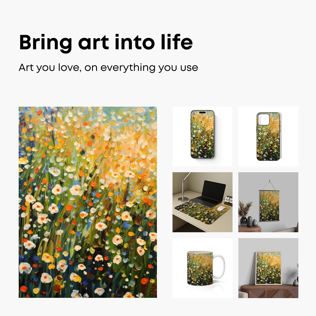 Impressionist Floral Symphony: Sunlit Meadow - Image 2