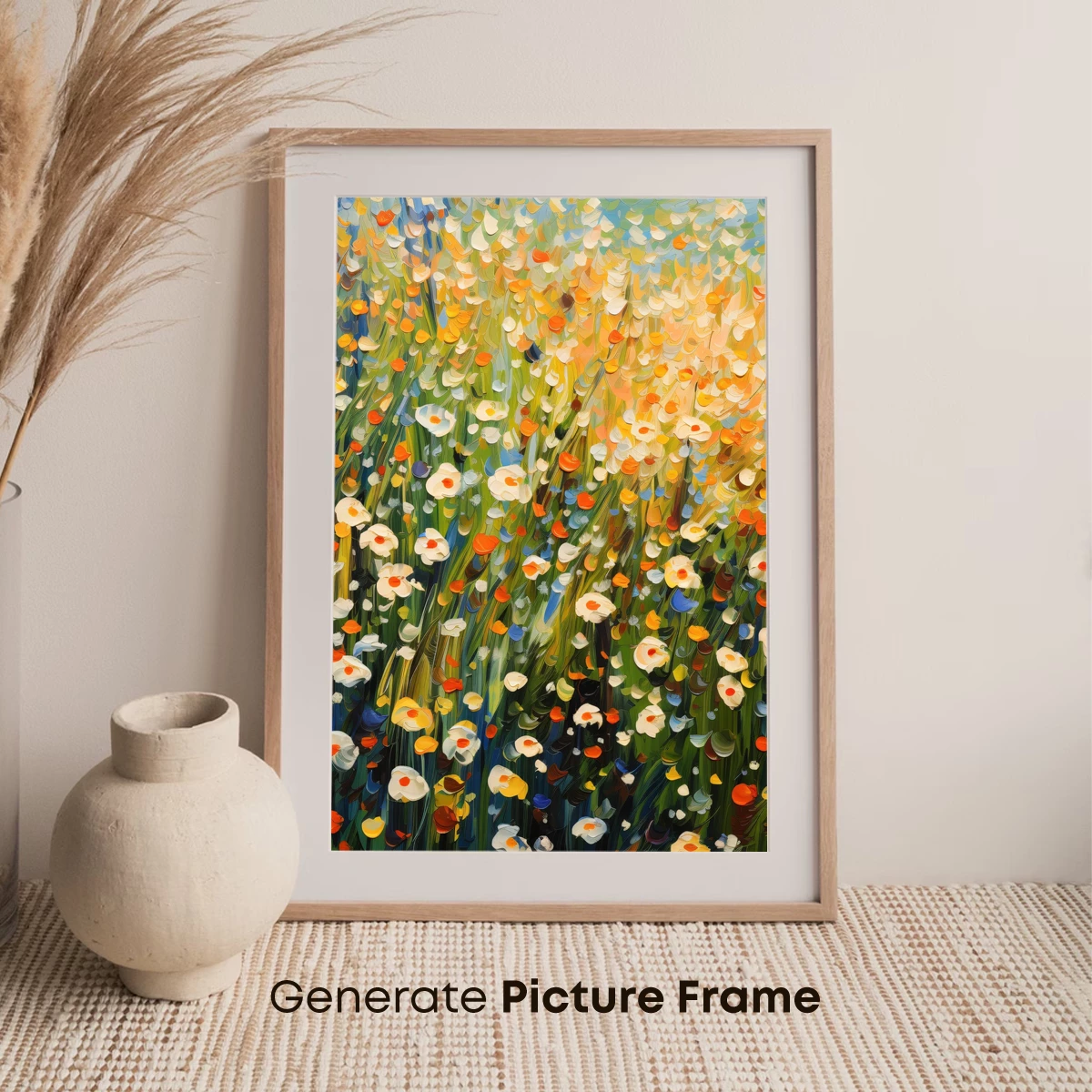 Impressionist Floral Symphony: Sunlit Meadow - Image 7