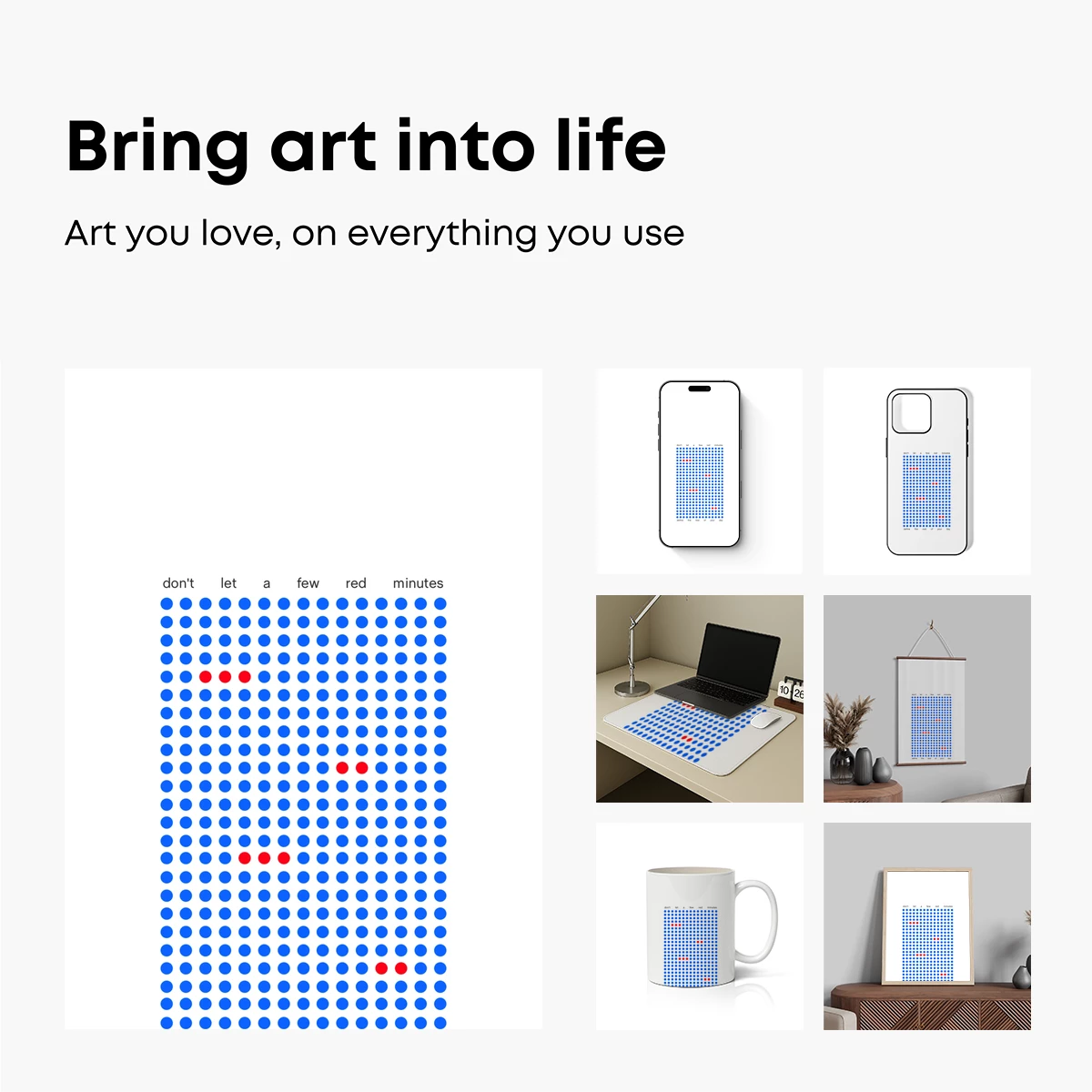 Blue Grid with Red Accents: Time's Impact on Perception - Image 2