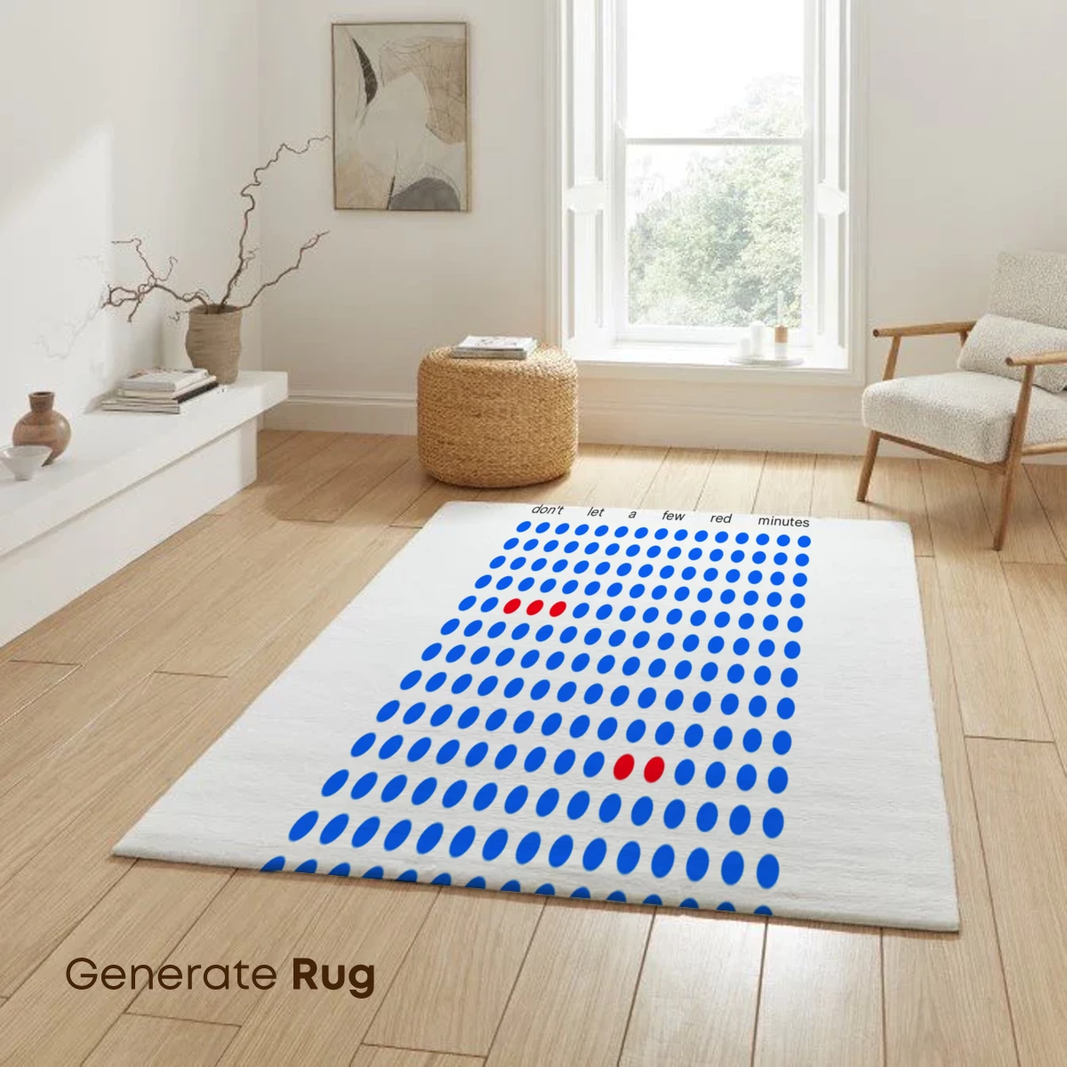 Blue Grid with Red Accents: Time's Impact on Perception - Image 6
