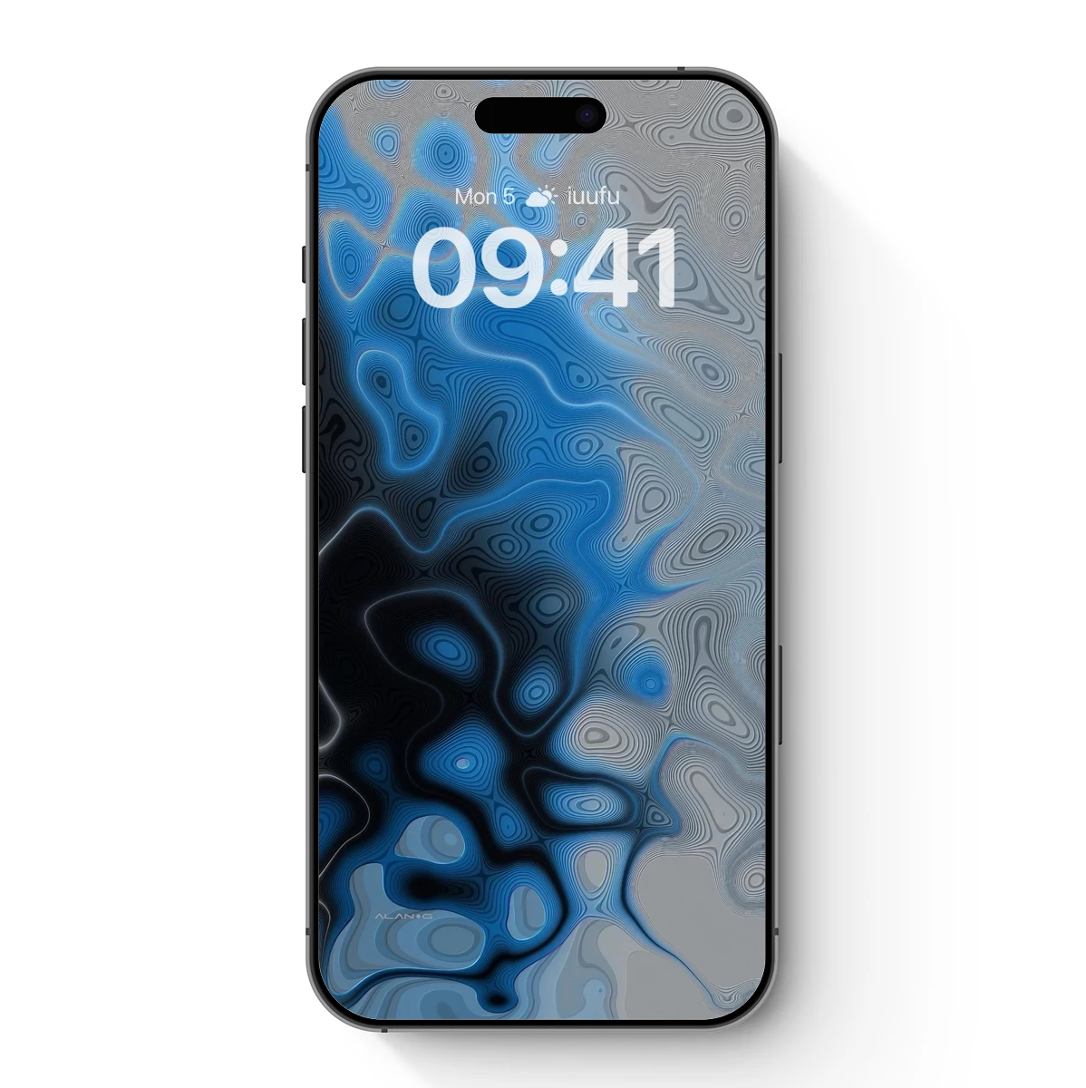 Blue Abyss: Abstract Topography Art