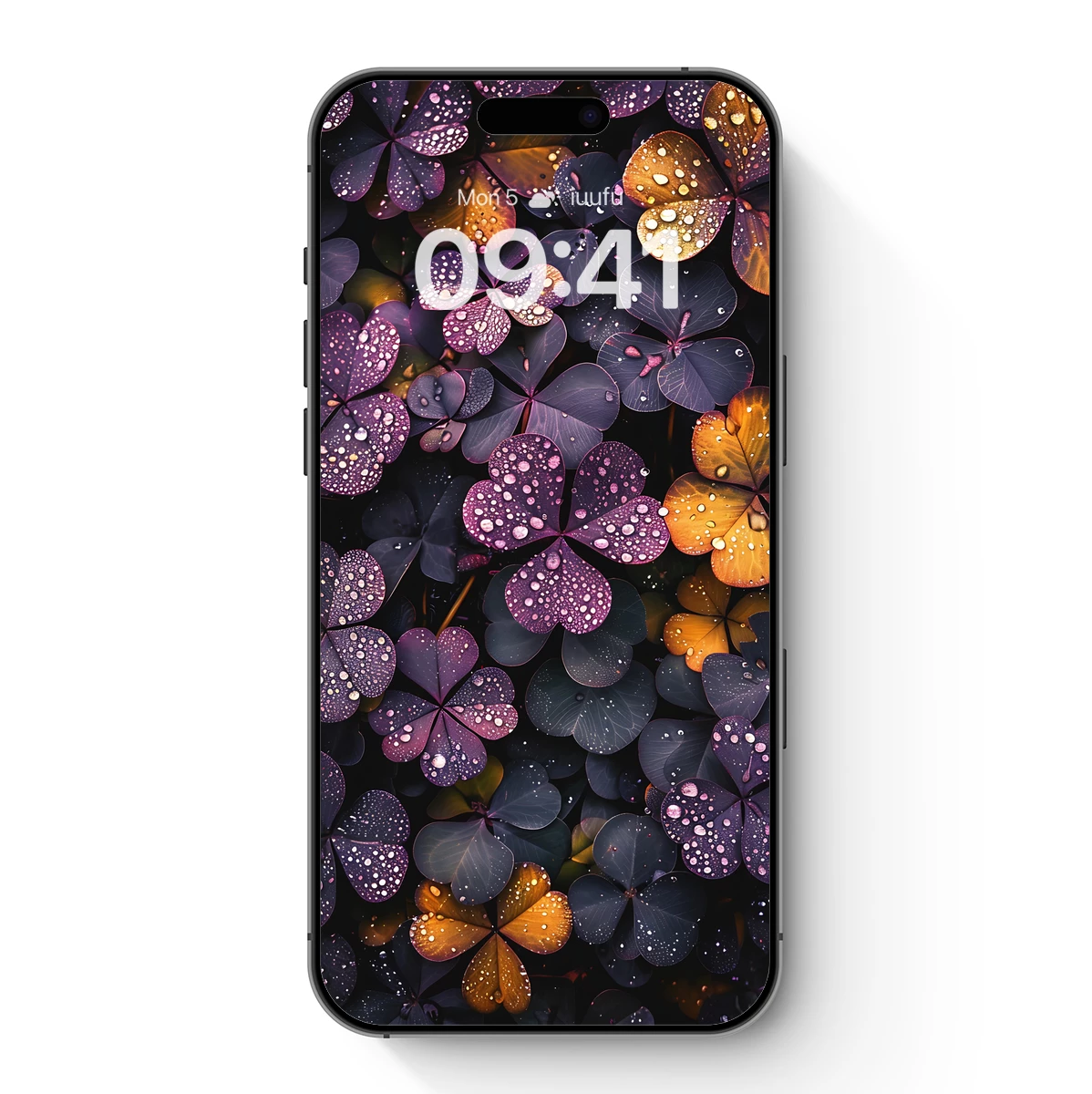 Dew-Drenched Clover: A Symphony in Purple and Gold