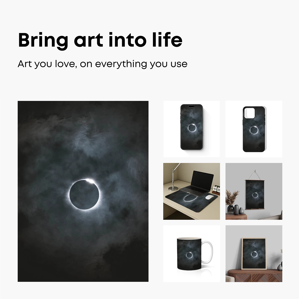 Eclipse in the Clouds: Celestial Ring of Light - Image 2