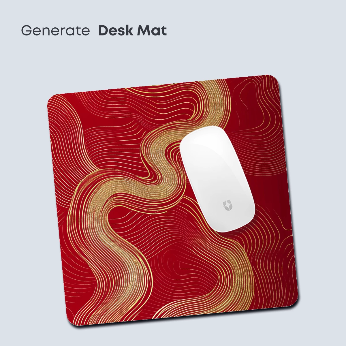 Golden Waves on Crimson: Abstract Elegance - Image 4