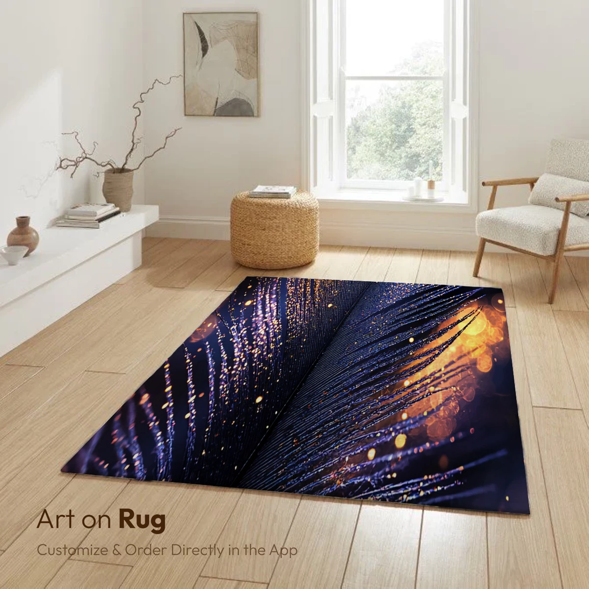 Glowing Feather Symphony: Mystical Bokeh Art - Image 6