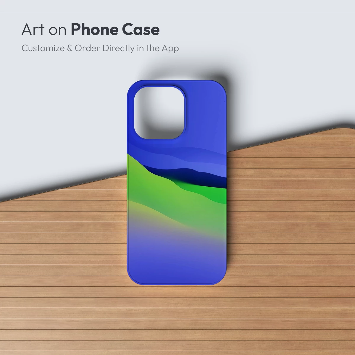 Abstract Horizon: Blue-Green Gradient Waves - Image 3