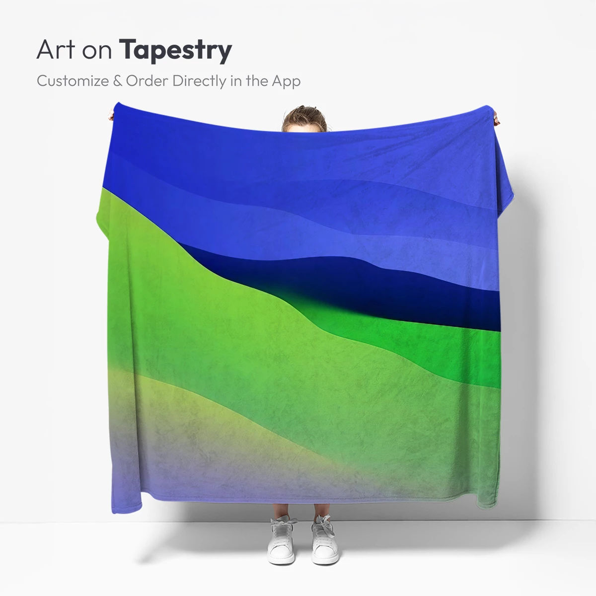 Abstract Horizon: Blue-Green Gradient Waves - Image 5