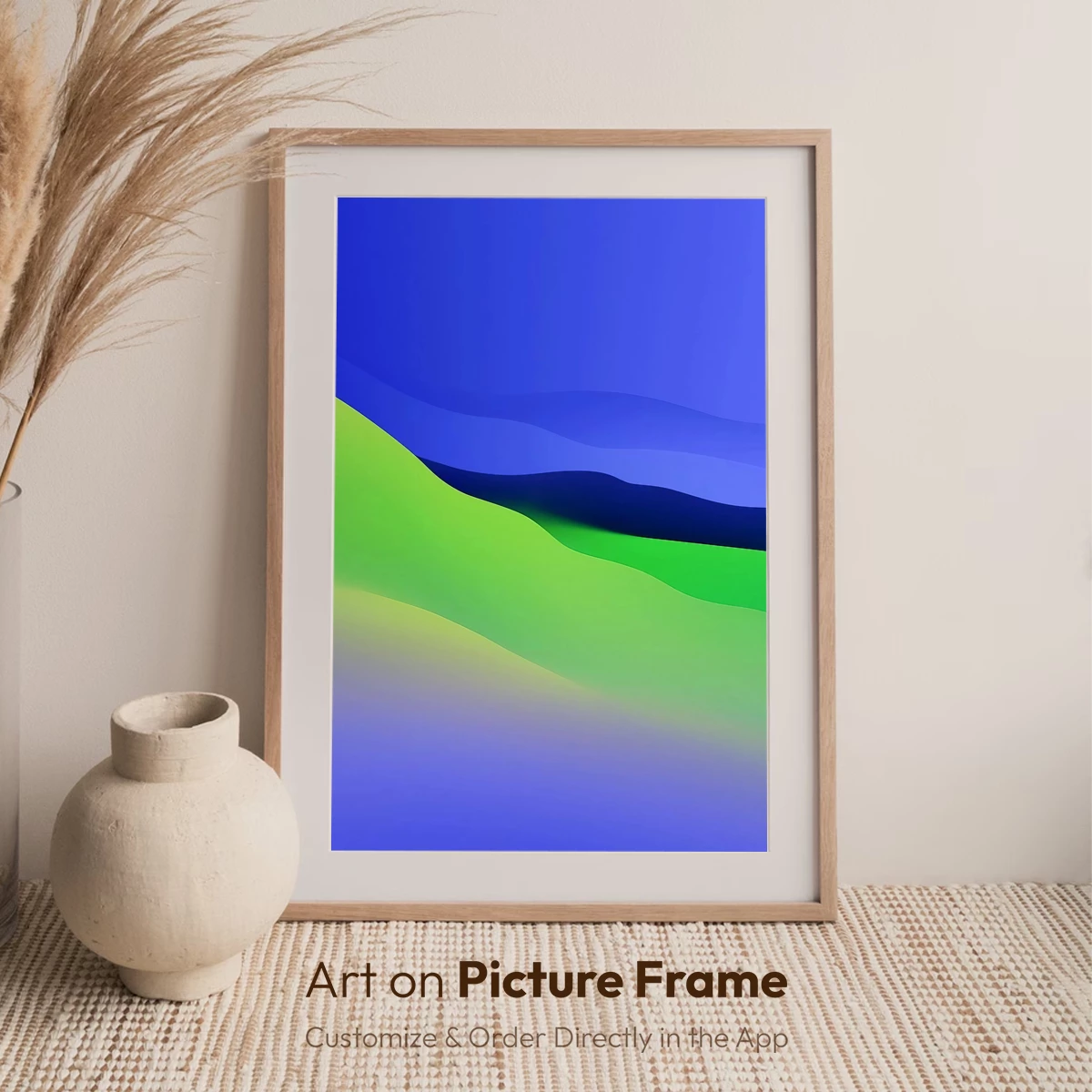 Abstract Horizon: Blue-Green Gradient Waves - Image 7