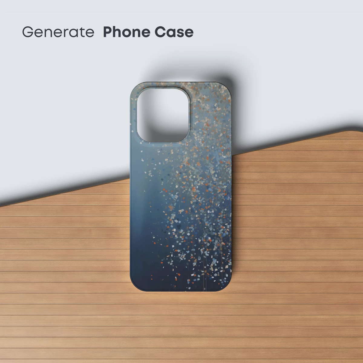 Confetti Rainfall: Abstract Blue Symphony - Image 3