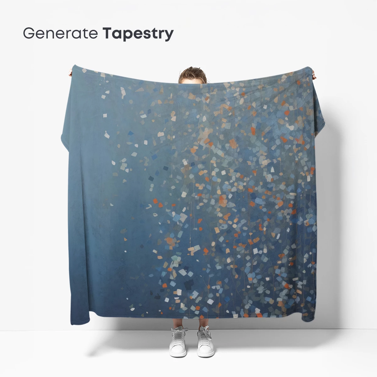 Confetti Rainfall: Abstract Blue Symphony - Image 5