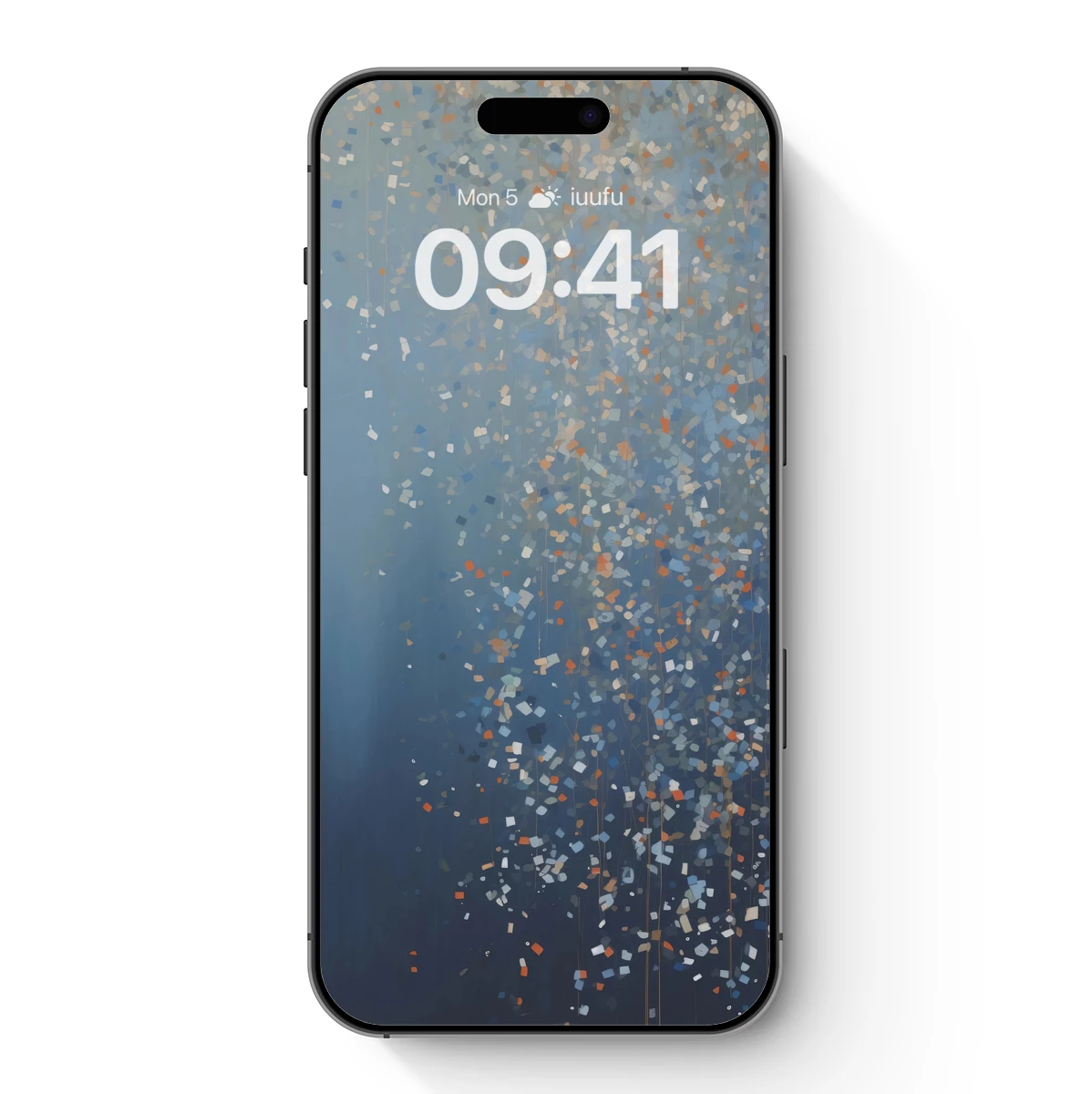 Confetti Rainfall: Abstract Blue Symphony