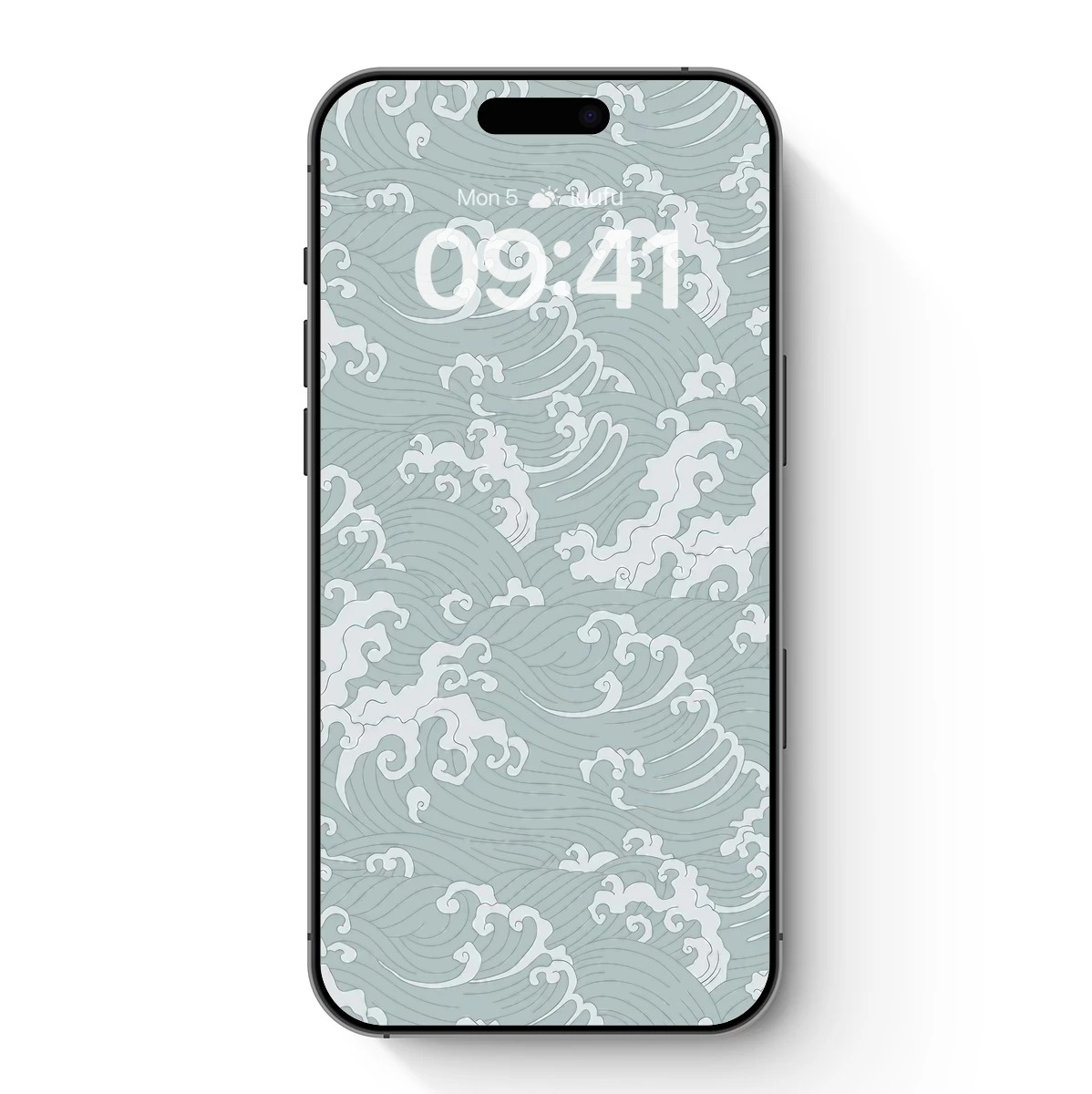 Elegant Hokusai Waves: Serene Ocean Rhythms