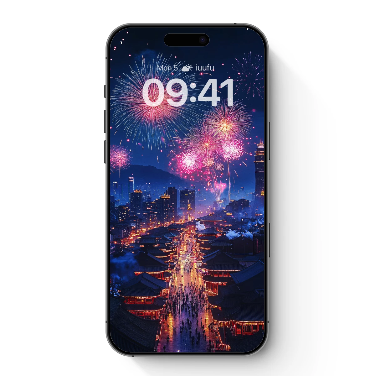 Festive Fireworks Over Ancient Streets