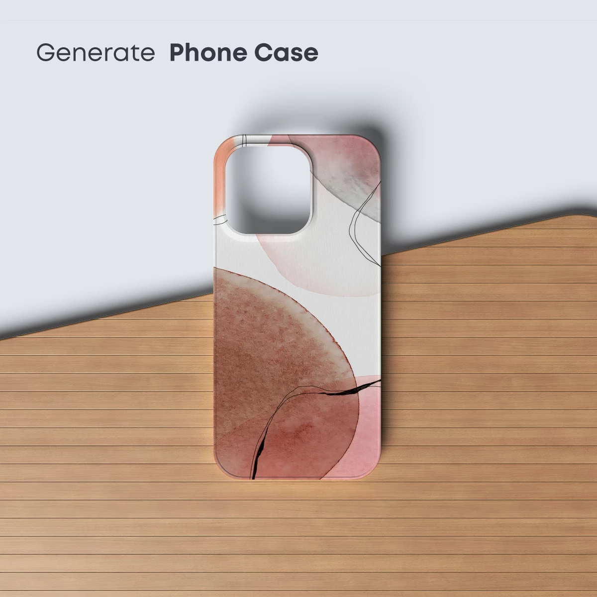 Abstract Watercolor Elegance: Blush Tones and Flowing Lines - Image 3