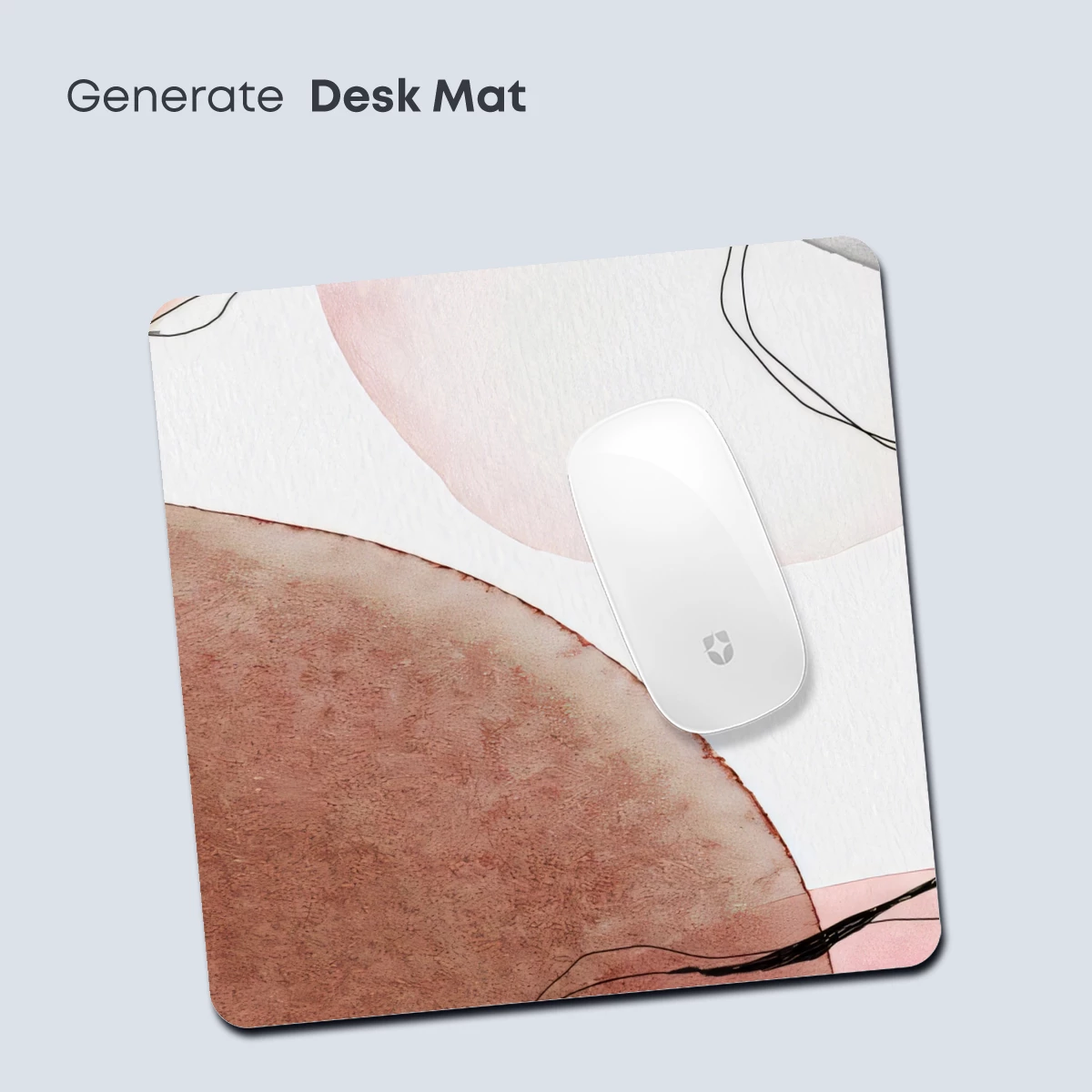 Abstract Watercolor Elegance: Blush Tones and Flowing Lines - Image 4